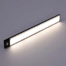 LED Cabinet Light Kitchen Lamp Ultra-Thin 30CM USB Rechargeable PIR Motion Sensor Closet Wardrobe Lamp Aluminum Night Light - Black - View 3