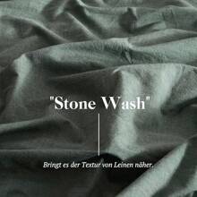 Bed Linen 220x240 Cotton, Bedding Sets Sage Green With Zipper, Similar Texture To Stone Washed Linen, Contains 1 Duvet Cover 200x200 And 2 Pillowcases 80x80