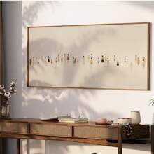 1 件，帆布挂画，Lakelz 装饰极简主义抽象油画艺术印刷品，油画效果，现代艺术装饰经典风格，大型横向墙壁艺术，适用于客厅、卧室、餐厅、教室、室内和室外使用礼物生日毕业 - 彩色 - 查看 2