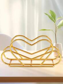 8/4/1pc Iron Paper Towel Holder Rack, Vertical Tissue Box Stand, Minimalist Hollow Heart/Round Design, Suitable For Home, Restaurant, Cafe, Autumn/Christmas Decor - Multicolor - View 8