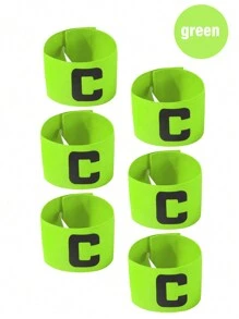6 piezas brazaletes elásticos de capitán de fútbol con diseño anti-caída