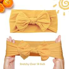 25pcs Baby Girls Nylon Headbands Turban Hair Bows Hair Band Elastic Hair Accessories For Kids Toddlers Infants Newborn Love Valentine - 25pcs - 查看 3
