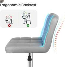 Bar Stools Set Of 2, PU Leather Breakfast Bar Stools, Swivel Height Adjustable Bar Chairs With Backrest And Footrest For Breakfast Bar Counter Kitchen Restaurant - Grey - View 6