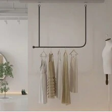 A Minimalist Ceiling Iron Art Hanger Aesthetic Design Reasonable Use Of Space Does Not Occupy The Ground With Lifting Function Use Of Home Entrance Room Living Room Homestay Clothing Store