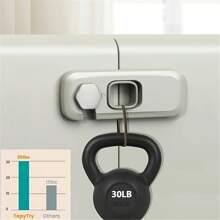 3 piezas de clips de seguridad, cerradura anti-pellizco para mano de puerta de gabinete, cerradura protectora para cajón de refrigerador