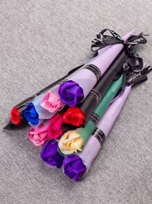 10pcs Soap Roses Artificial Rose Bouquet Petals Party Favour For Ladies, Girlfriends & Girlfriends, Suitable For Birthday, Wedding, Christmas, Holiday, Business Opening, Valentine's Day, Wedding, Birthday, Anniversary, Guest Gift, Bridesmaid Gift, Mother's Day, Father's Day