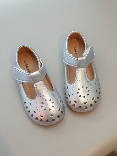 Fashionable Hook And Loop Kids Flat Shoes, Comfortable For Spring & Summer