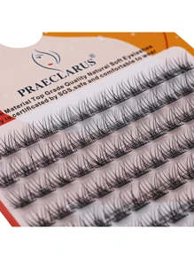 120 szt. C/D Curl Lash Clusters DIY Eyelash Extension 8-16mm Cluster Lashes Wispy Individual Lashes Naturalne przedłużanie rzęs Wodoodporne rzęsy z norek Nadające się do codziennego lub okazjonalnego noszenia - Czarne - Zobacz 4
