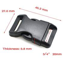 10 Pcs/Pack Piastic Side Release Buckle Curved 550 Paracord Bracelet Dog Collar Backpack Strap Webbing 10mm 15mm 20mm 25mm - Multicolor - View 12