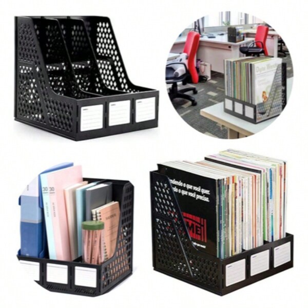 Organizador de Livros Triplo Preto