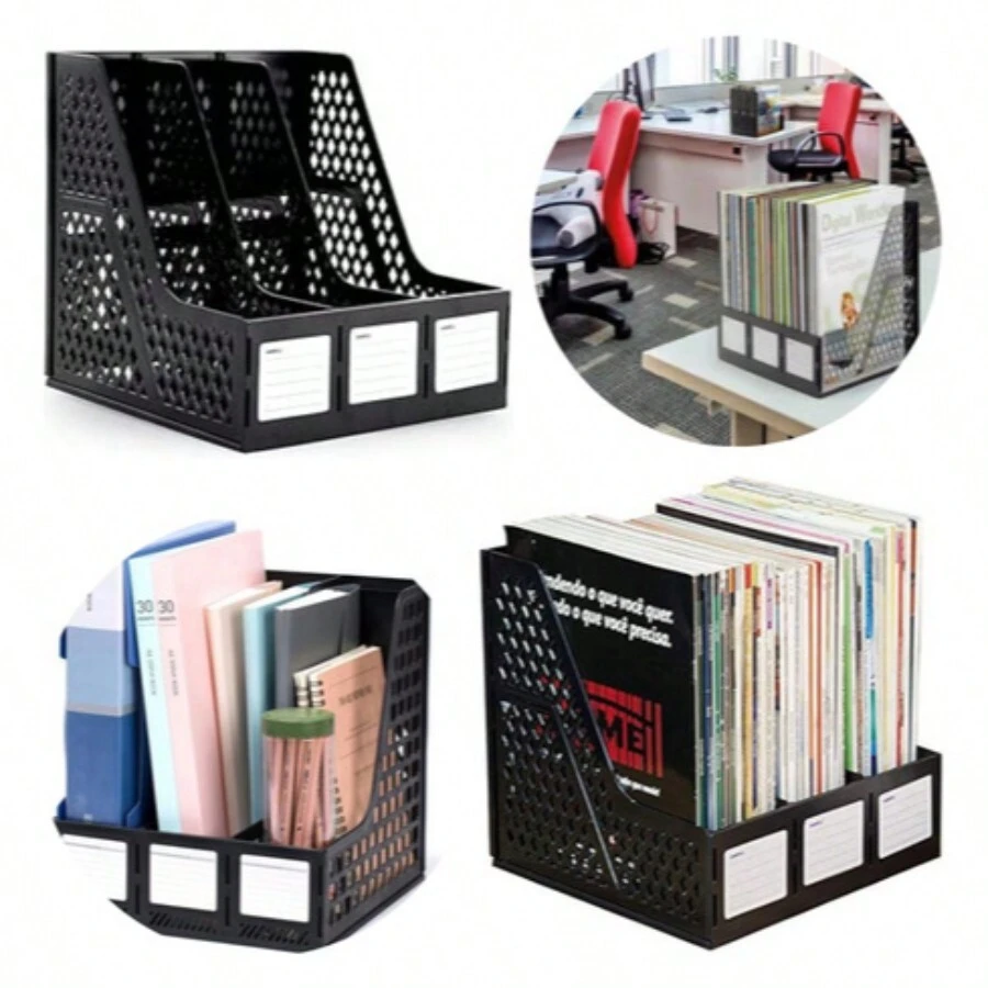 Organizador de Livros Triplo Preto