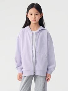 Áo Len Ngoài Trời Tối Giản Cho Bé Trai Và Bé Gái, Áo Mùa Xuân - Tông màu tím - Xem 1