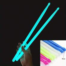 1 par de baquetas luminosas de 5A con punta en forma de gota de agua, de nailon de color neón, ideales para principiantes y artistas en el escenario
