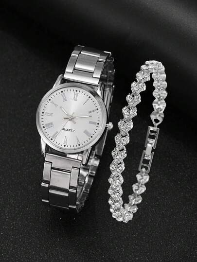 1pc Scale Personalized Horloge Rhinestone Bracelet Jewelry Father's Day