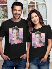 Lovers' Retro T-Shirts Ryan Stiles Design For Women - Black - View 1