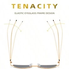 2025 New Fashion Metal Triangle Frame Small Cat Eye  Personality  Female Street Photography Internet Celebrity Glasses  Anti-UV - 黑色 - 查看 8