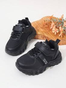 1 双儿童运动鞋，春季新款男童跑鞋，女童鞋，男童运动鞋 - 黑色 - 查看 4