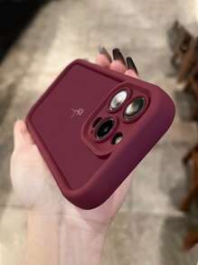 1 pieza Funda de teléfono a prueba de golpes con gráfico minimalista de línea de rosa, compatible con Apple y otros teléfonos, versión internacional, no la versión nacional - Multicolor - Ver 4