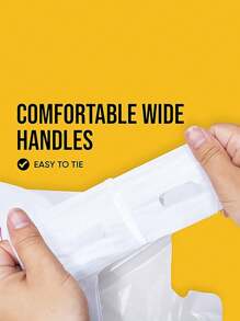 50 Count Plastic Bags, Thank You Bags, Plastic Bags With Handles For Shopping, Grocery, Plastic Bags For Small Business (12.59"X 22"), T Shirt Bags, White Plastic Bag, Gift Bags, Jewelry Packaging Bag, Thank You Bags,Birthday,Bride,Wedding - Multicolor - View 3