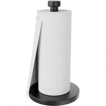 Black Tissue Holder Countertop, Independent Tissue Dispenser, Kitchen Roll Holder, Stainless Steel Tissue Roll Holder With Weighted Base In Kitchen And Bathroom - màu đen - Xem 7