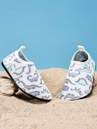 1 双儿童户外运动时尚舒适透气防滑沙滩/水上/瑜伽/训练鞋带可爱卡通动物图案适合小女孩