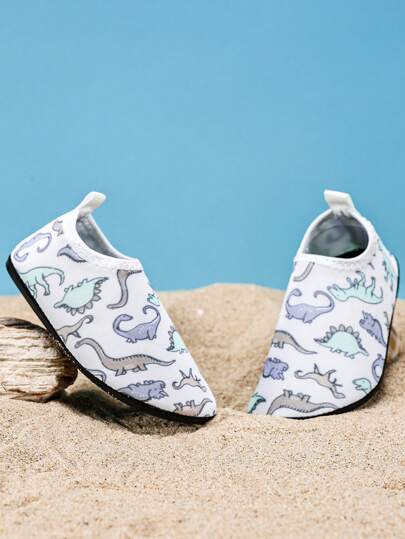 1 Pair Kids Outdoor Sports Fashionable Comfortable Breathable Non-Slip Beach/Water/Yoga/Training Shoes With Cute Cartoon Animal Pattern For Little Girls