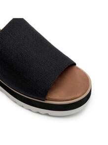 Women's Outdoor Platform Sandals Slip-On Espadrille Bohemia Wedge Sandals Comfort Dressy Open Toe Canvas Slides For Walking Beach Vacation Summer Shoes - 黑色 - 查看 4