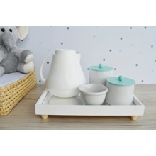 Baby Hygiene Kit Care Bedroom Porcelain Thermal Tray Bath Girl Boy K072 - 薄荷藍 - 查看 2