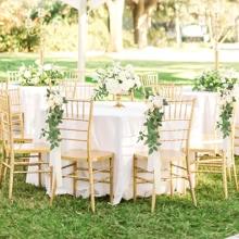 Wedding Aisle Decorations For Wedding Ceremony Pew Flowers For Church Chair Decorations Party Decor With Artificial Flowers Eucalyptus And Ribbons White Gifts Birthday Graduation Birthday Decorations Party Decorations Bachelorette - Multicolor - View 4