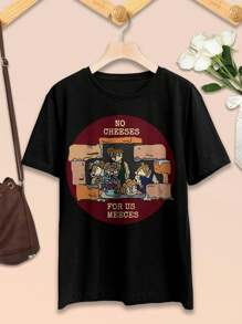 Lovers' Muppet Christmas Carol Meeces T-Shirts For Women Couple Tees Matching Shirts Christmas Gifts - Black - View 2