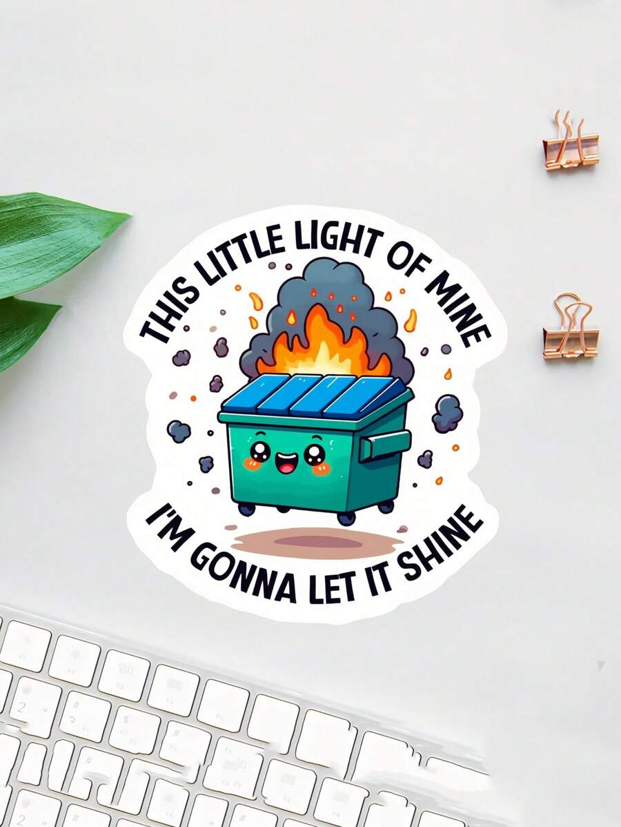 1 件防水、防潮、有趣的汽车贴花贴纸，可贴在杯子、笔记本电脑、汽车上，也可用作礼物