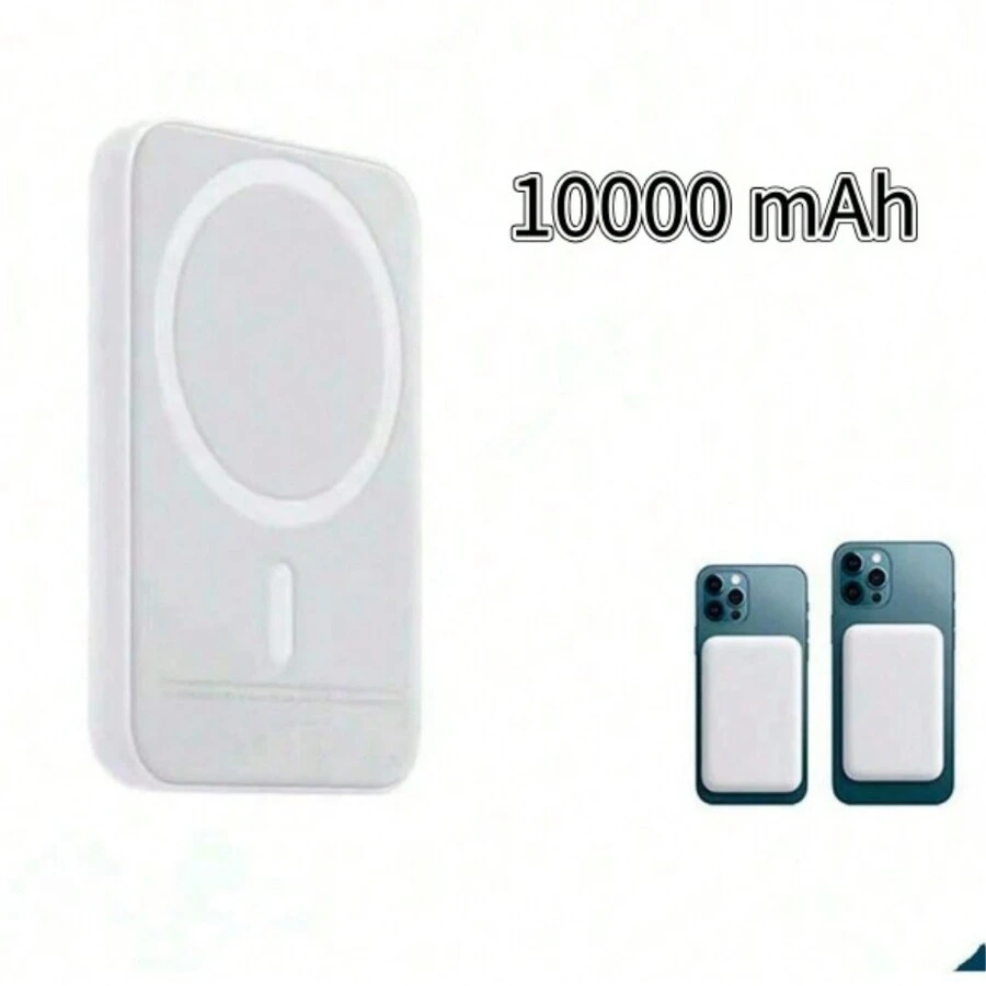 Wireless Compatible External Battery For IPhone X 12, 13, 14, 15, White And Silver 6000 Ma 10000ma - blanco plateado10000mA - 查看 1