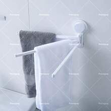 Estante Para Toallas With Ventosas, With Múltiples Barras, Apto Para Tender Varias Toallas, Estable Y Su Posición Se Puede De Libremente Libremente. - 白色 - 查看 1