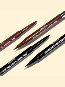 DELINEADOR DOBLE DOUBLE ENDED GEL & LIQUID LINER -  01 NEGRO - MOIRA - Negro - Ver 4