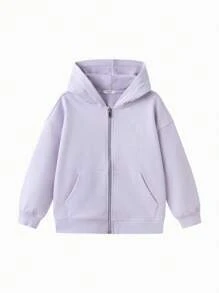 Áo Len Ngoài Trời Tối Giản Cho Bé Trai Và Bé Gái, Áo Mùa Xuân - Tông màu tím - Xem 4