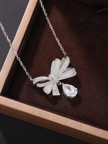 1 PC Romantic 925 Sterling Silver Cubic Zirconia Pendant Necklace Party Jewelry For Women Fine Jewelry - 1# - View 5