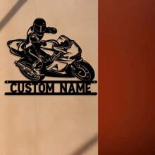 Personalizowana metalowa dekoracja ścienna z motocyklistą, spersonalizowany logo motocykla, wielokrotnego użytku dekoracyjna metalowa dekoracja ścienna w stylu artystycznym, odpowiednia na werandę i podwórko, personalizowana sylwetka motocyklisty, do domu i na prezent, urodziny, ukończenie szkoły, wielofunkcyjna, ozdobna, wielokrotnego użytku, wykwintna, stylowa, wysokiej jakości, kolorowa, nowoczesna, niestandardowa, spersonalizowana, unikatowa, herbaciarnia, dom, ogród, biuro, spersonalizowane rękodzieło - Wielokolorowe - Zobacz 6