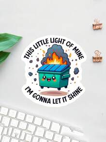 1 件防水、防潮、有趣的汽车贴花贴纸，可贴在杯子、笔记本电脑、汽车上，也可用作礼物