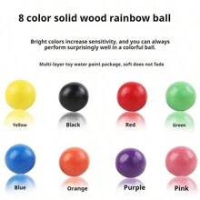 1套儿童木制彩色早教试管夹珠颜色认知锻炼手眼协调训练专注力亲子互动玩具