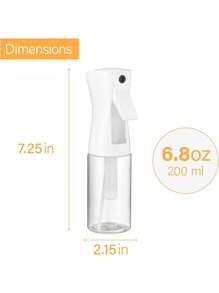 2 包连续喷雾瓶 - 超细雾喷雾器 | 头发喷雾瓶 | 头发喷雾瓶，适用于发型设计、清洁、沙龙 - 2 包 6.8 盎司 / 200 毫升 - 彩色 - 查看 7