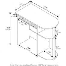 Furinno - Portátil portátil 11193BK/GY/BK Go Green Home Ordenador portátil de escritorio o mesa, negro/gris/negro