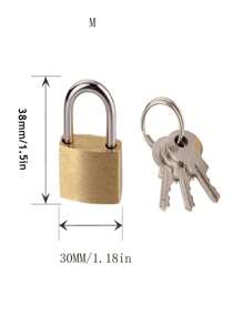 纯铜挂锁，防盗小型家用门锁，复古橱柜/储物柜迷你通用钥匙锁，防锈