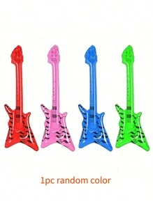 Conjunto de accesorios inflables de banda de rock: Guitarra, Saxofón, Micrófono, Teclado - Decoraciones retro de los años 80 y 90 para fiestas temáticas, festivales, eventos y fondos para photobooth - Multicolor - Ver 14