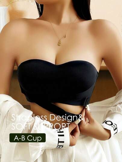 Ab Cup Front Closure Bra For Women, Anti-Slip, Push Up Bra For Bridal Dress, Lingerie