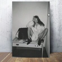 1 张无框、房间装饰复古帆布海报、装饰艺术经典黑白墙壁艺术装饰，适用于卧室、客厅、教室、宿舍 - 室内空间主题印刷，非常适合房间装饰