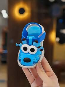 Children's Cartoon Car Pattern Soft Bottom Indoor/Outdoor Sandals, Summer, Boys - Blue - View 7