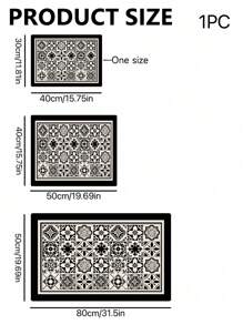 1入組咖啡機珪藻泥排水墊,柔軟橡膠排水墊,防滑超吸水耐磨碗碟烘乾墊,檯面餐桌墊,庭園桌面裝飾,家庭廚房必需品 - 黑與白 - 查看 3