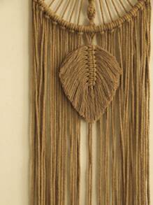 1pc Handmade Woven Wall Hanging Decor, Boho Style Tassel Dream Catcher, Perfect Housewarming, Yoga Studio Decoration, Spiritual Space Wall Art - Ideal For Spring Home Decor, Living Room, Bedroom And Office - Khaki - View 7