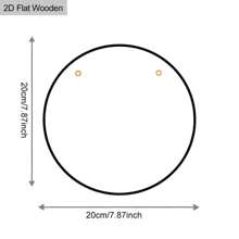 经典复活节兔子花环 - 7.87x7.87 英寸圆形木质墙饰，春季和节日农舍门和门廊装饰，由木材制成，无需电力 - 彩色 - 查看 3