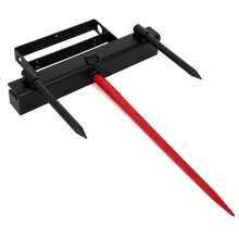 GOCAPTAIN 39" Hay Spear,Bale Spear 4000lbs Capacity Universal Bucket Front Skid Steer Loader Tractor Bucket Attachment Quick Attach 17.5" Stabilizer Spears, ,Skid Steer Loader Tractor Bucket Attachment Quick Attach For Bobcat Tractors - Red - View 1